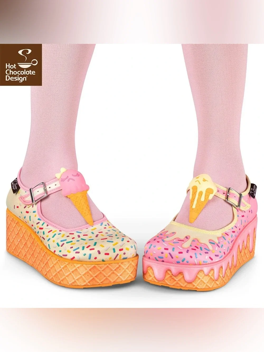 Hot Chocolate Designs Ice Cream I Melt For You Platform Mary Janes Kawaii Kitsch